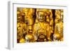 China 10MKm2 Collection - Gold Buddhist Statues in Longhua Temple-Philippe Hugonnard-Framed Photographic Print