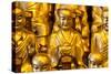 China 10MKm2 Collection - Gold Buddhist Statues in Longhua Temple-Philippe Hugonnard-Stretched Canvas