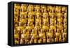 China 10MKm2 Collection - Gold Buddhist Statues in Longhua Temple-Philippe Hugonnard-Framed Stretched Canvas