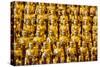 China 10MKm2 Collection - Gold Buddhist Statues in Longhua Temple-Philippe Hugonnard-Stretched Canvas