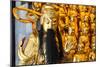 China 10MKm2 Collection - Gold Buddhist Statues in Longhua Temple-Philippe Hugonnard-Mounted Photographic Print