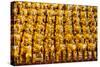 China 10MKm2 Collection - Gold Buddhist Statues in Longhua Temple-Philippe Hugonnard-Stretched Canvas