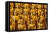 China 10MKm2 Collection - Gold Buddhist Statues in Longhua Temple-Philippe Hugonnard-Framed Stretched Canvas