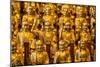 China 10MKm2 Collection - Gold Buddhist Statues in Longhua Temple-Philippe Hugonnard-Mounted Photographic Print