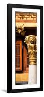 China 10MKm2 Collection - Golden Chinese Lion Statue Jing An Temple - Shanghai-Philippe Hugonnard-Framed Photographic Print