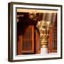 China 10MKm2 Collection - Golden Chinese Lion Statue Jing An Temple - Shanghai-Philippe Hugonnard-Framed Photographic Print