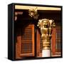 China 10MKm2 Collection - Golden Chinese Lion Statue Jing An Temple - Shanghai-Philippe Hugonnard-Framed Stretched Canvas