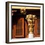 China 10MKm2 Collection - Golden Chinese Lion Statue Jing An Temple - Shanghai-Philippe Hugonnard-Framed Photographic Print