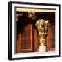 China 10MKm2 Collection - Golden Chinese Lion Statue Jing An Temple - Shanghai-Philippe Hugonnard-Framed Photographic Print