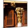 China 10MKm2 Collection - Golden Chinese Lion Statue Jing An Temple - Shanghai-Philippe Hugonnard-Mounted Photographic Print