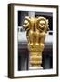 China 10MKm2 Collection - Golden Chinese Lion Statue Jing An Temple - Shanghai-Philippe Hugonnard-Framed Photographic Print