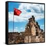 China 10MKm2 Collection - Great Wall with the Chinise Flag-Philippe Hugonnard-Framed Stretched Canvas