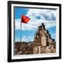 China 10MKm2 Collection - Great Wall with the Chinise Flag-Philippe Hugonnard-Framed Photographic Print