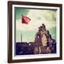 China 10MKm2 Collection - Great Wall with the Chinise Flag-Philippe Hugonnard-Framed Photographic Print