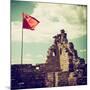 China 10MKm2 Collection - Great Wall with the Chinise Flag-Philippe Hugonnard-Mounted Photographic Print