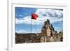 China 10MKm2 Collection - Great Wall with the Chinise Flag-Philippe Hugonnard-Framed Photographic Print