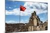 China 10MKm2 Collection - Great Wall with the Chinise Flag-Philippe Hugonnard-Mounted Photographic Print