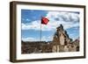 China 10MKm2 Collection - Great Wall with the Chinise Flag-Philippe Hugonnard-Framed Photographic Print