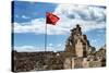 China 10MKm2 Collection - Great Wall with the Chinise Flag-Philippe Hugonnard-Stretched Canvas