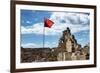 China 10MKm2 Collection - Great Wall with the Chinise Flag-Philippe Hugonnard-Framed Photographic Print