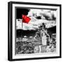 China 10MKm2 Collection - Great Wall with the Chinise Flag-Philippe Hugonnard-Framed Photographic Print