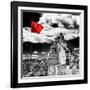 China 10MKm2 Collection - Great Wall with the Chinise Flag-Philippe Hugonnard-Framed Photographic Print