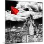 China 10MKm2 Collection - Great Wall with the Chinise Flag-Philippe Hugonnard-Mounted Photographic Print