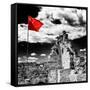 China 10MKm2 Collection - Great Wall with the Chinise Flag-Philippe Hugonnard-Framed Stretched Canvas