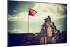 China 10MKm2 Collection - Great Wall with the Chinise Flag-Philippe Hugonnard-Mounted Photographic Print