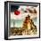 China 10MKm2 Collection - Great Wall with the Chinise Flag-Philippe Hugonnard-Framed Photographic Print