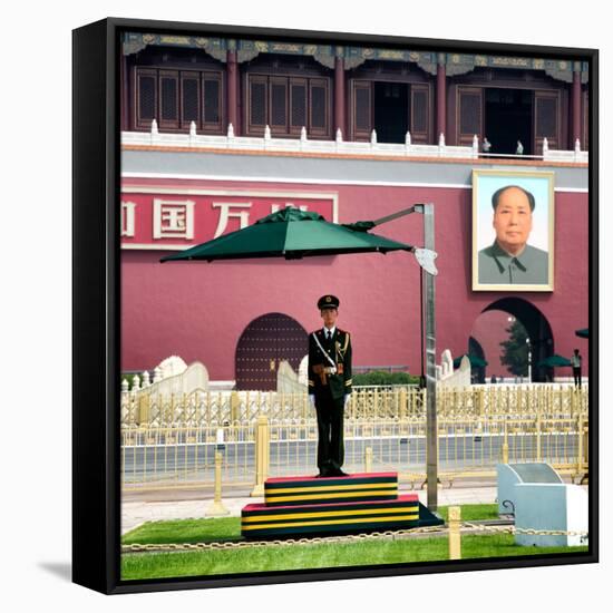 China 10MKm2 Collection - Guard in the Tiananmen Square - Beijing-Philippe Hugonnard-Framed Stretched Canvas