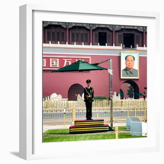 China 10MKm2 Collection - Guard in the Tiananmen Square - Beijing-Philippe Hugonnard-Framed Photographic Print