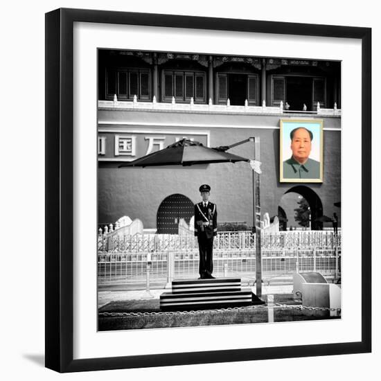 China 10MKm2 Collection - Guard in the Tiananmen Square - Beijing-Philippe Hugonnard-Framed Photographic Print