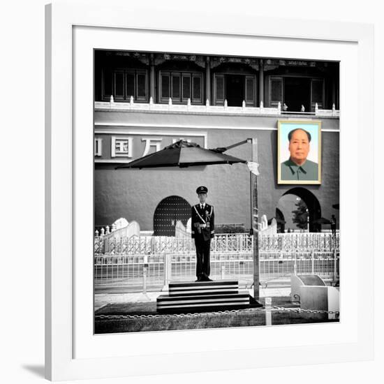 China 10MKm2 Collection - Guard in the Tiananmen Square - Beijing-Philippe Hugonnard-Framed Photographic Print