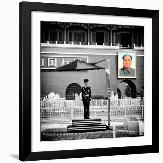 China 10MKm2 Collection - Guard in the Tiananmen Square - Beijing-Philippe Hugonnard-Framed Photographic Print