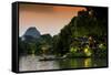 China 10MKm2 Collection - Guilin at night-Philippe Hugonnard-Framed Stretched Canvas