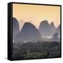 China 10MKm2 Collection - Guilin National Park at Sunset-Philippe Hugonnard-Framed Stretched Canvas