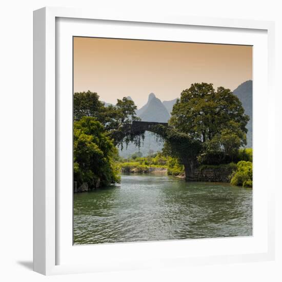 China 10MKm2 Collection - Guilin Yangshuo Bridge-Philippe Hugonnard-Framed Photographic Print