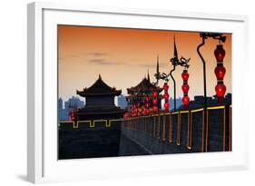 China 10MKm2 Collection - Illumination Night Ramparts - Xi'an City-Philippe Hugonnard-Framed Photographic Print