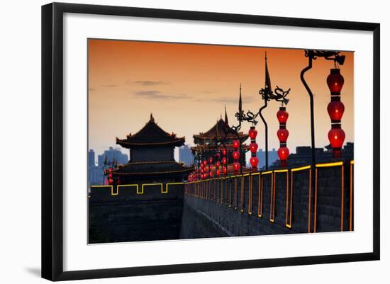 China 10MKm2 Collection - Illumination Night Ramparts - Xi'an City-Philippe Hugonnard-Framed Photographic Print