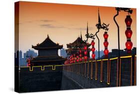 China 10MKm2 Collection - Illumination Night Ramparts - Xi'an City-Philippe Hugonnard-Stretched Canvas