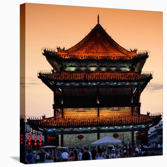 China 10MKm2 Collection - Illumination Night Ramparts - Xi'an City-Philippe Hugonnard-Stretched Canvas