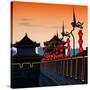 China 10MKm2 Collection - Illumination Night Ramparts - Xi'an City-Philippe Hugonnard-Stretched Canvas