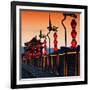 China 10MKm2 Collection - Illumination Night Ramparts - Xi'an City-Philippe Hugonnard-Framed Photographic Print