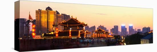 China 10MKm2 Collection - Illumination Night Ramparts - Xi'an City-Philippe Hugonnard-Stretched Canvas