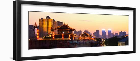 China 10MKm2 Collection - Illumination Night Ramparts - Xi'an City-Philippe Hugonnard-Framed Photographic Print