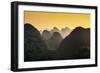 China 10MKm2 Collection - Karst Mountains at sunset - Yangshuo-Philippe Hugonnard-Framed Photographic Print