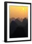 China 10MKm2 Collection - Karst Mountains at sunset - Yangshuo-Philippe Hugonnard-Framed Photographic Print