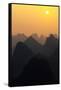 China 10MKm2 Collection - Karst Mountains at sunset - Yangshuo-Philippe Hugonnard-Framed Stretched Canvas