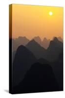 China 10MKm2 Collection - Karst Mountains at sunset - Yangshuo-Philippe Hugonnard-Stretched Canvas